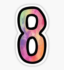 Number 8 Sticker