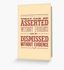 Hitchens' Razor Greeting Card
