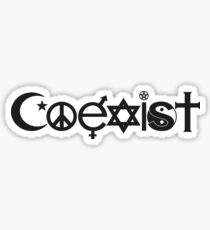 COEXIST Black Plain Sticker