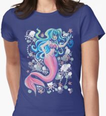 Pink Tailfin Mermaid Women's Fitted T-Shirt