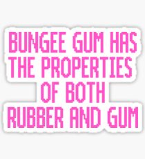 Bungee Gum Properties (Pink Version) Sticker