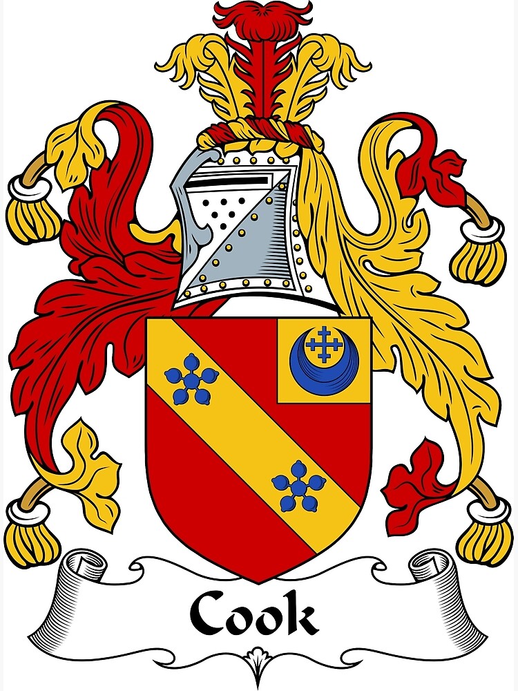 "Cook Coat of Arms / Cook Family Crest" Art Print by ScotlandForever