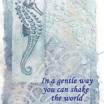 Artwork thumbnail, 'In a gentle way you can shake the world' - Gandhi quote by LisaLeQuelenec
