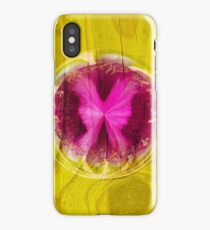 Butterfly bubble on wood iPhone Case
