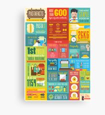 Pastafacts Infographics Poster Canvas Print