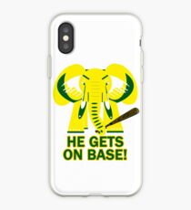 He Gets on Base! Elephant! iPhone Case