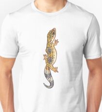 Fastwalking Normal Leopard Gecko - Vertical Slim Fit T-Shirt