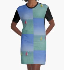 Coloured Sails Graphic T-Shirt Dress