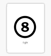 Lucky Number 8 Sticker