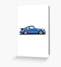 Tarjeta de felicitación Porsche 911 Turbo (965) (azul)