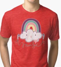 I Love Music Doodle Tri-blend T-Shirt