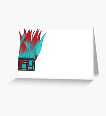Flaming Square Greeting Card