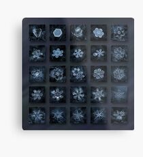 Snowflake collage - Season 2013 dark crystals Metal Print