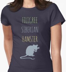 Filigree Siberian Hamster Women's Fitted T-Shirt