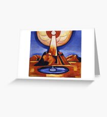Marsden Hartley - Yliaster (Paracelsus). Abstract painting: abstract art, geometric, expressionism, composition, lines, forms, creative fusion, spot, shape, illusion, fantasy future Greeting Card