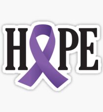 Purple Ribbon Hope Sticker