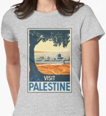 Vintage Travel Poster Visit Palestine Women's Fitted T-Shirt