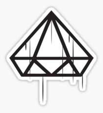 Upside down Diamond wet Drip Sticker