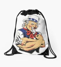 uncle sam Drawstring Bag
