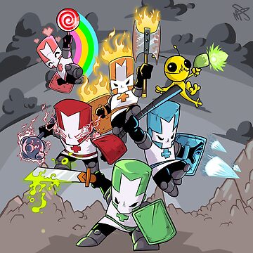  Castle Crashers Featuring. The Alien Hominid Vinyl Window  Bumper Sticker Decal 5 : Automotive