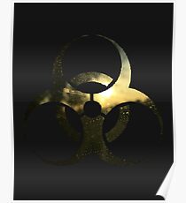 BioHazard Double Exposure With Sunlight Through Window Poster