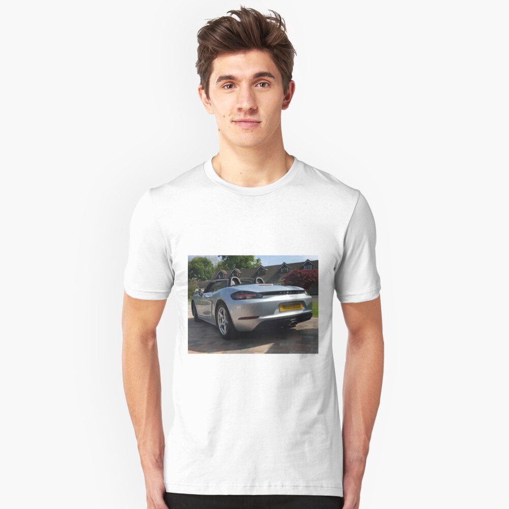 718 Porsche Boxster, rear view. Slim Fit T-Shirt