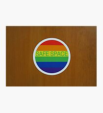 LGBT "Safe Space" sticker Photographic Print