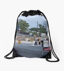 Information Overload Drawstring Bag