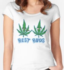 Best Buds Women's Fitted Scoop T-Shirt