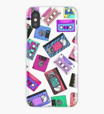 Retro 80's 90's Neon Patterned Cassette Tapes iPhone Case