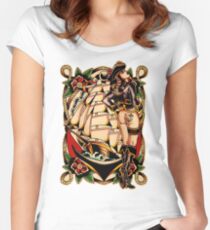 Sexy Pirate Girl Women's Fitted Scoop T-Shirt