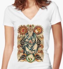 GOD I Women's Fitted V-Neck T-Shirt