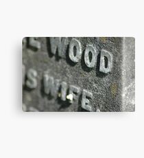 Inscription Canvas Print