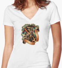 Spitshading 065 Women's Fitted V-Neck T-Shirt