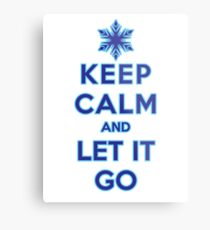 Keep Calm and Let It Go (light background) Metal Print