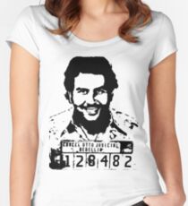 Pablo Escobar Mugshot Women's Fitted Scoop T-Shirt