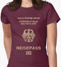 German Passport Vintage Women's Fitted T-Shirt