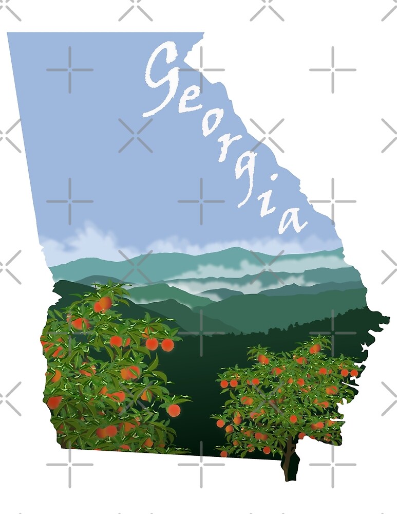 Peaches_Blue Ridge Mountains" by loefflerdesigns Redbubble
