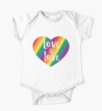Love is love - Rainbow flag pride One Piece - Short Sleeve