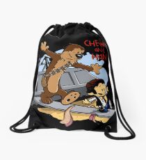 Calvin And Hobbes Parody Drawstring Bag