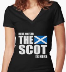 Scottish - Have No Fear The Scot Is Here Women's Fitted V-Neck T-Shirt