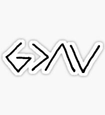 God is greater than the highs and lows Sticker
