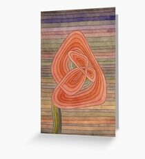 Paul Klee - Lonely Flower. Abstract painting: abstract art, geometric, Lonely , Flower, lines, forms, creative fusion, spot, shape, illusion, fantasy future Greeting Card