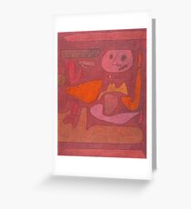 Paul Klee - The Man Of Confusion. Abstract painting: abstract art, geometric, Man , Confusion, lines, forms, creative fusion, spot, shape, illusion, fantasy future Greeting Card