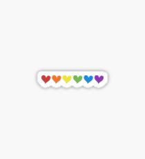 Pride Rainbow Hearts Sticker