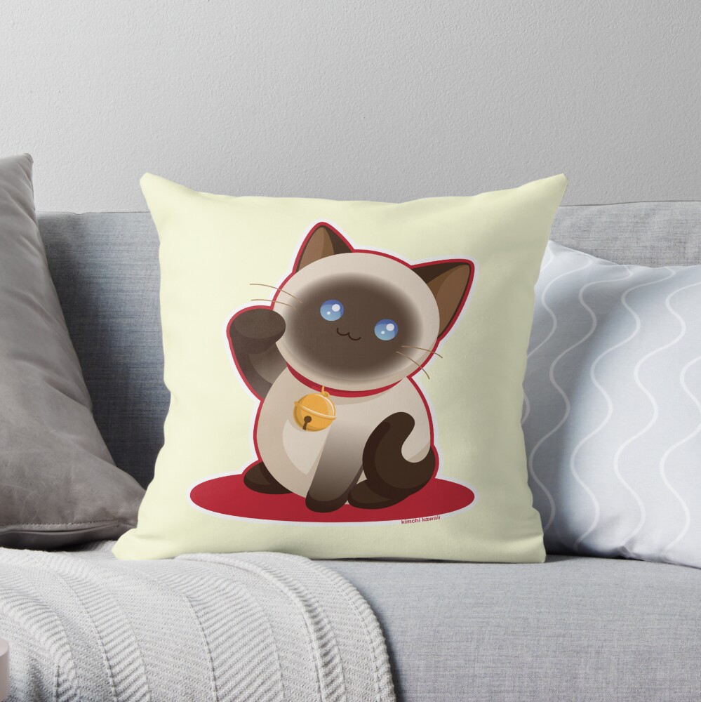 lucky cat pillow