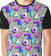 1980S Grey Print Graphic T-Shirt