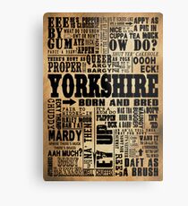 VINTAGE YORKSHIRE SAYINGS Metal Print