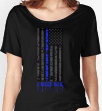 Thin Blue Line - I Bleed Blue Women's Relaxed Fit T-Shirt