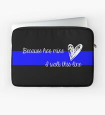 LEO Frau Thin Blue Line - Weil er mir gehört, gehe ich diese Linie Laptoptasche